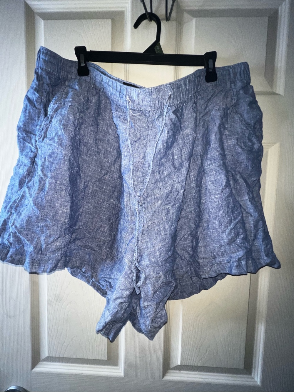 Tahari Blue Chambray Linen Preppy Coastal Women’s Shorts  Size 3X